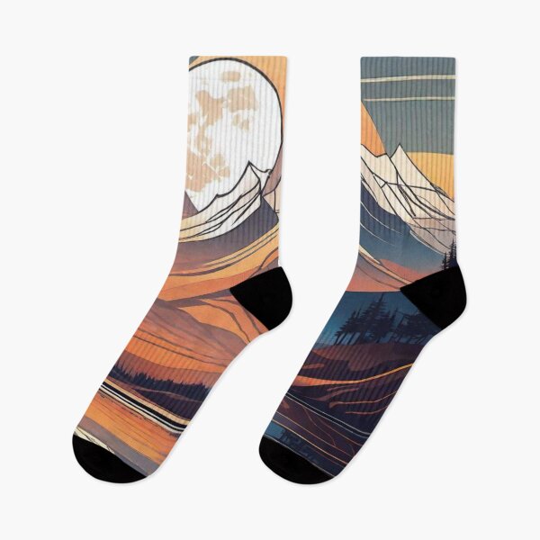 Item preview, Silent Moon mountains designed and sold by MatrixTattoo.