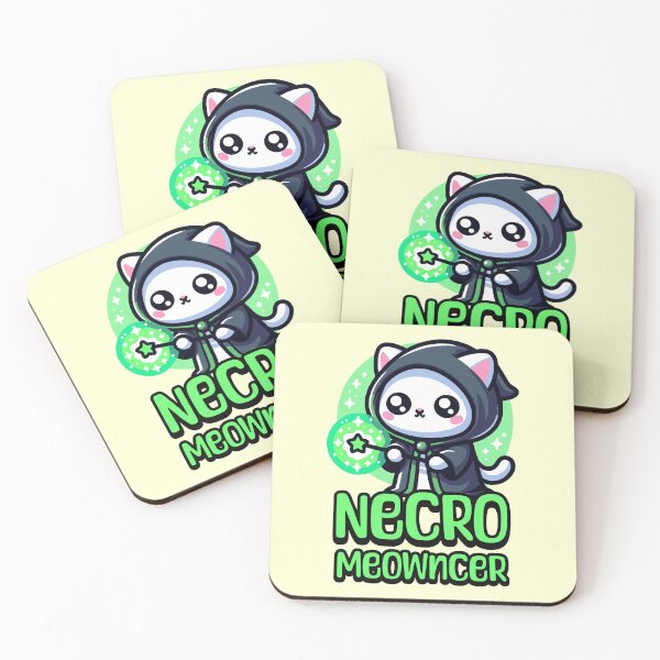Item preview, Necro Meowncer! Cute Cat Necromance Pun designed and sold by PMCreative.
