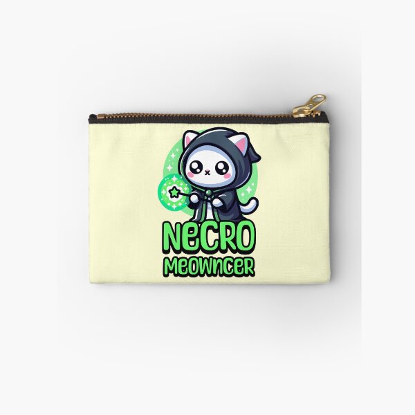 Item preview, Necro Meowncer! Cute Cat Necromance Pun designed and sold by PMCreative.