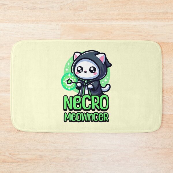 Item preview, Necro Meowncer! Cute Cat Necromance Pun designed and sold by PMCreative.