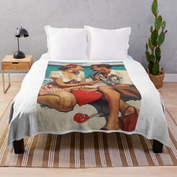 Item preview, Vintage Love on the Beach - Romantic Coastal Art designed and sold by Viviglow.