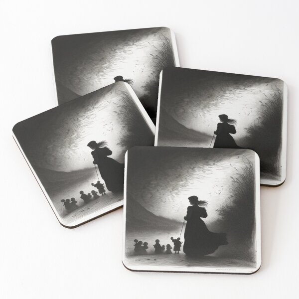Item preview, a lady and her little ones designed and sold by T-D-R.