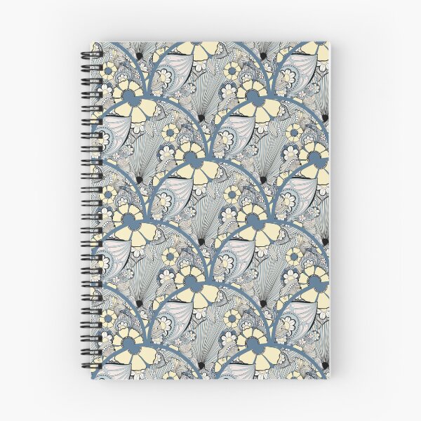 Item preview, French Country Florals Tangle Yellow Art Deco Scallop designed and sold by Triplicate Limited.