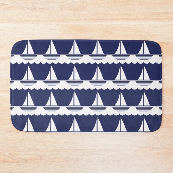 Item preview, Nautical Sailboat Pattern Blue and White designed and sold by tonymagnerart.