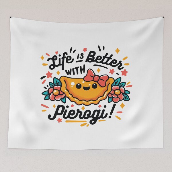 Artikelvorschau, Das Leben ist besser mit Pierogi Lustige Geschenke für polnische Feinschmecker entworfen und verkauft von CowCanvas.