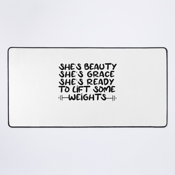Item preview, She's Beauty She's Grace She's Ready To Lift Some Weights girls fitness healthy cool gym proud motivation  designed and sold by BHMARTS.