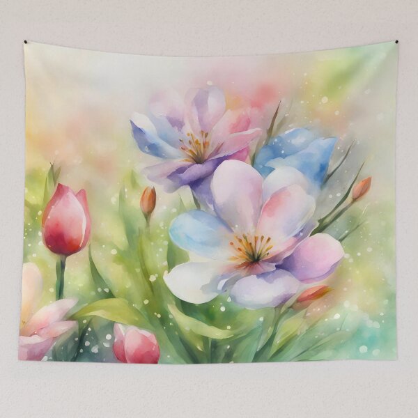 Item preview, Fantasy Rainbow Flowers with Sparkles designed and sold by CalmnessbyChoice.