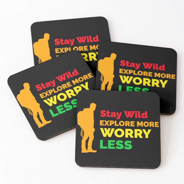 Item preview, Stay wild explore worry less - mountain - trials - nature - mountain climbing - camping designed and sold by DeCodeArtShop.