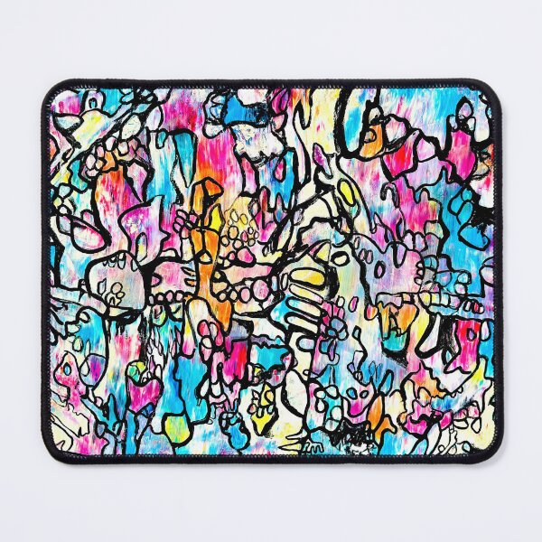 Item preview, 107. Fox: Abstract Art by Veera Zukova, bold black lines on swiped colors designed and sold by Veera Zukova.