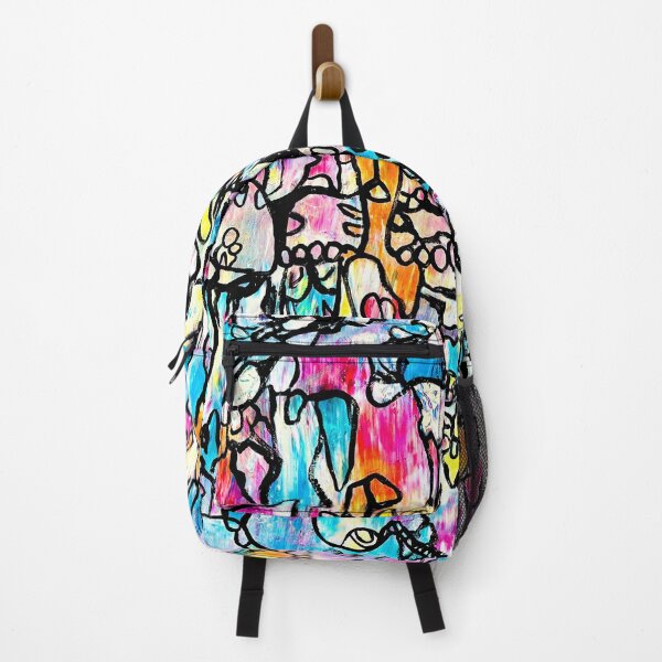 Item preview, 107. Fox: Abstract Art by Veera Zukova, bold black lines on swiped colors designed and sold by Veera Zukova.