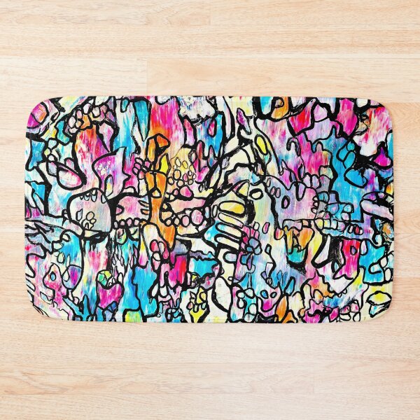 Item preview, 107. Fox: Abstract Art by Veera Zukova, bold black lines on swiped colors designed and sold by Veera Zukova.