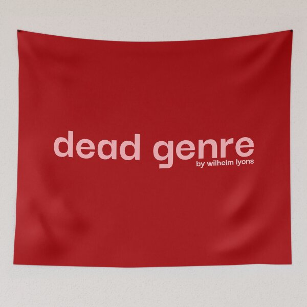 Item preview, Vaporwave Is Dead Genre - Pale Pink on Dark Red designed and sold by MusicArtAndGrind.