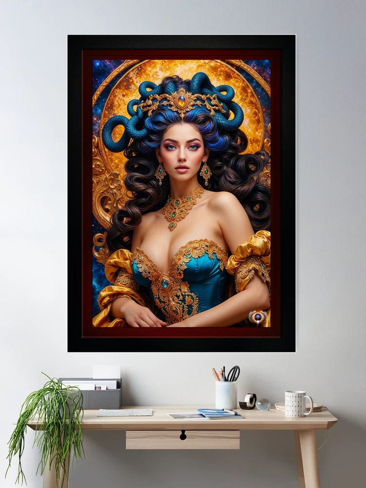 The Enchantress Of The Sun AI Concept Art by Xzendor7 - A Captivating Celestial Beauty 2 The Enchantress Of The Sun Mesmerizing AI Concept Art by Xzendor7 Room Decor Poster Art Print