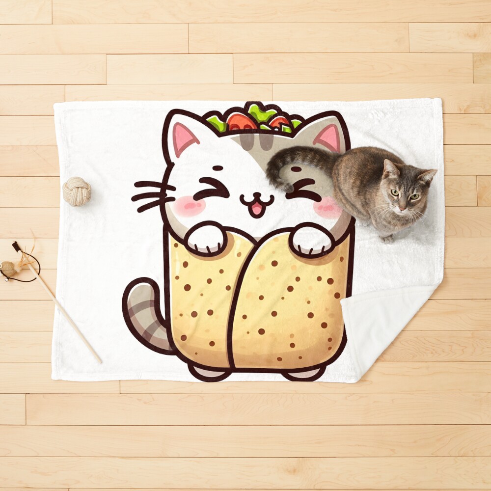 Burrito Cat Pet Blanket for Sale by Delidream Redbubble