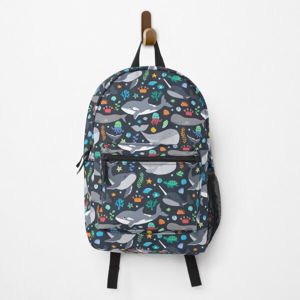 Item preview, Ocean Whales Dark Gray designed and sold by SamAnnDesigns.