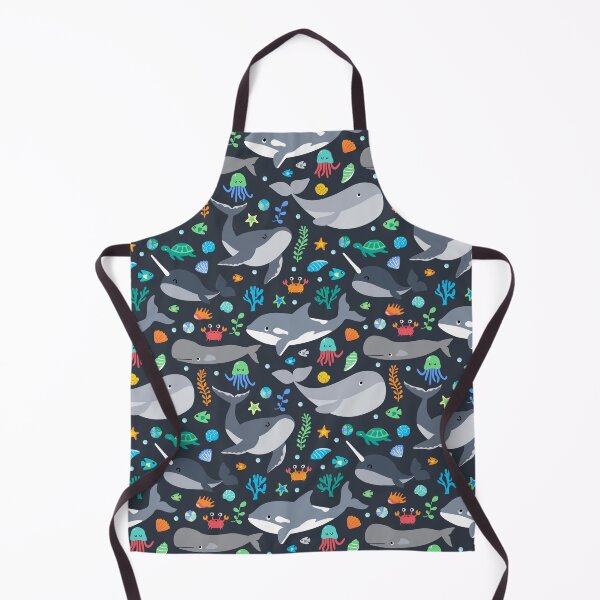 Item preview, Ocean Whales Dark Gray designed and sold by SamAnnDesigns.