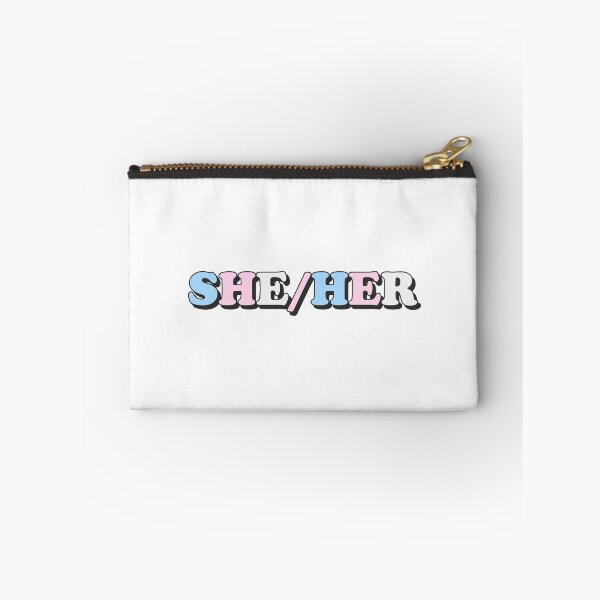 Item preview, she/her trans pride flag pronouns designed and sold by wordswithfonts.
