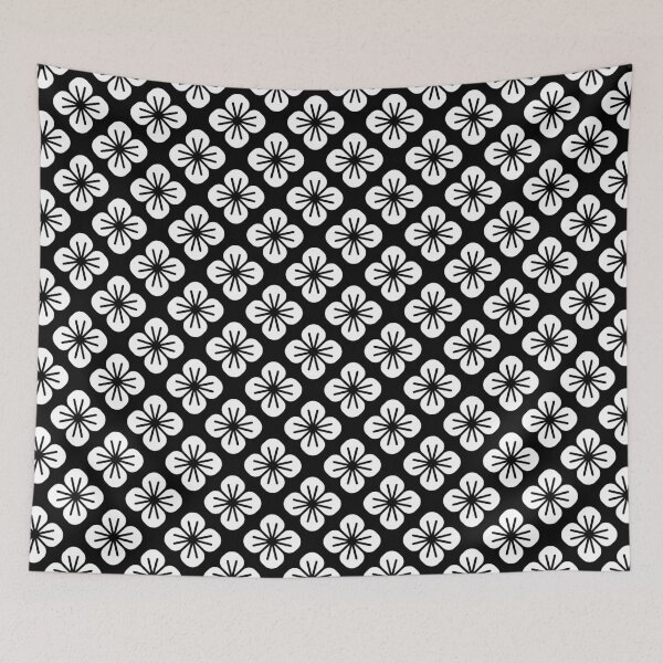 Item preview, Black and White Floral Pattern designed and sold by starrylite.