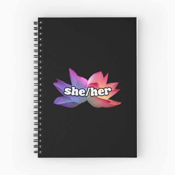 Item preview, She/Her Pronouns Rainbow Lotus Flower designed and sold by FunnyGayGuy.