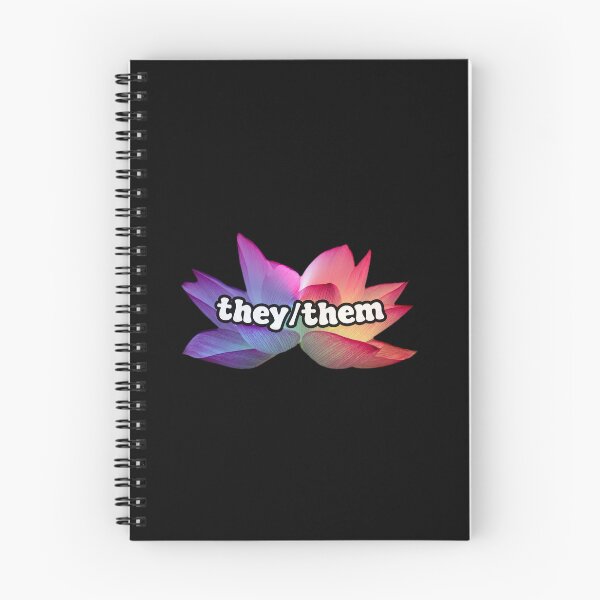 Item preview, They/Them Pronouns Rainbow Lotus Flower designed and sold by FunnyGayGuy.