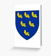 Coat of Arms of Sussex, England Greeting Card