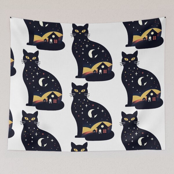 Item preview, La sombra del gato de la noche estrellada designed and sold by LiuBaoBao.