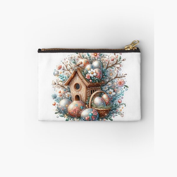 Item preview, Birdhouse with colorful egg basket Easter cute sticker designed and sold by Expressions-Sel.