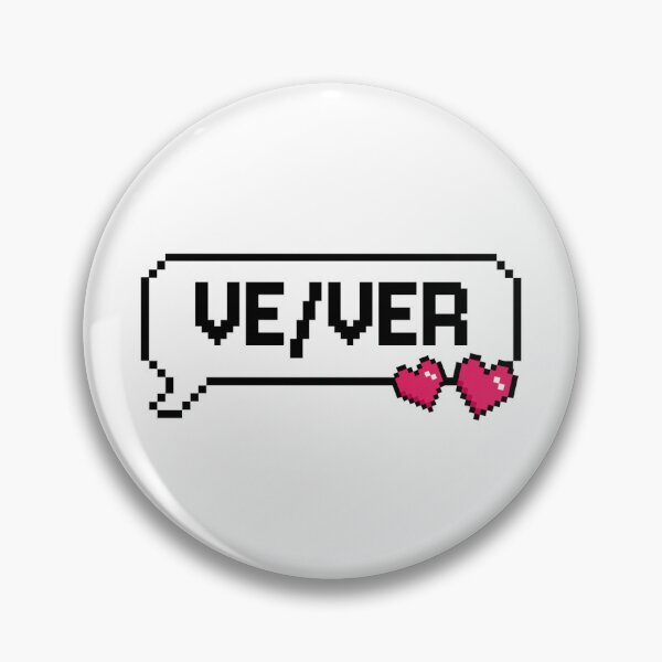 Item preview, Ve/Ver Pronouns Pixel Speech Bubble designed and sold by FunnyGayGuy.