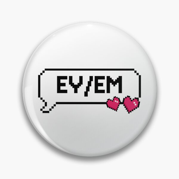 Item preview, Ey/Em Pronouns Pixel Speech Bubble designed and sold by FunnyGayGuy.