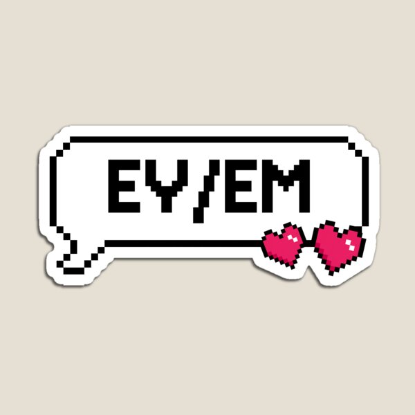 Item preview, Ey/Em Pronouns Pixel Speech Bubble designed and sold by FunnyGayGuy.