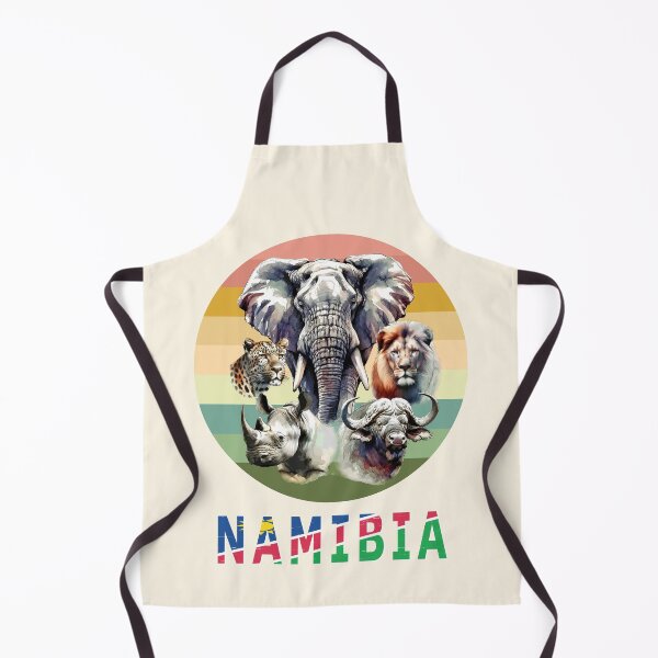 Item preview, Namibia Big 5 Watercolor on Retro Sunset for Namibia Fans designed and sold by Scotch Macaskill.