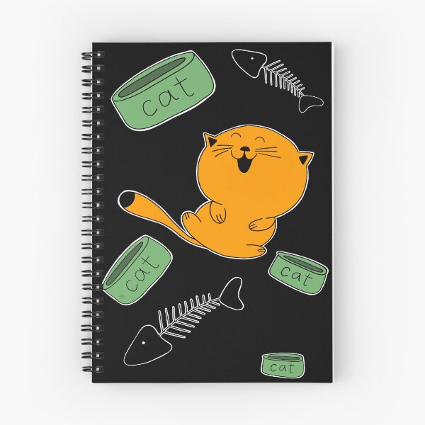 Item preview, orange well-fed cat gets high in front of a plate of food designed and sold by Vinson.