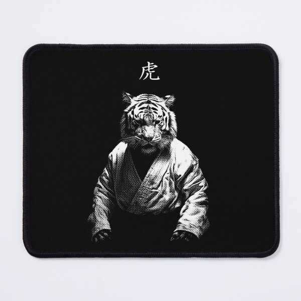 Item preview, Martial Arts Tiger Wearing Kimono Japanese Kanji Traditional Dots Art designed and sold by MadeByRobots.