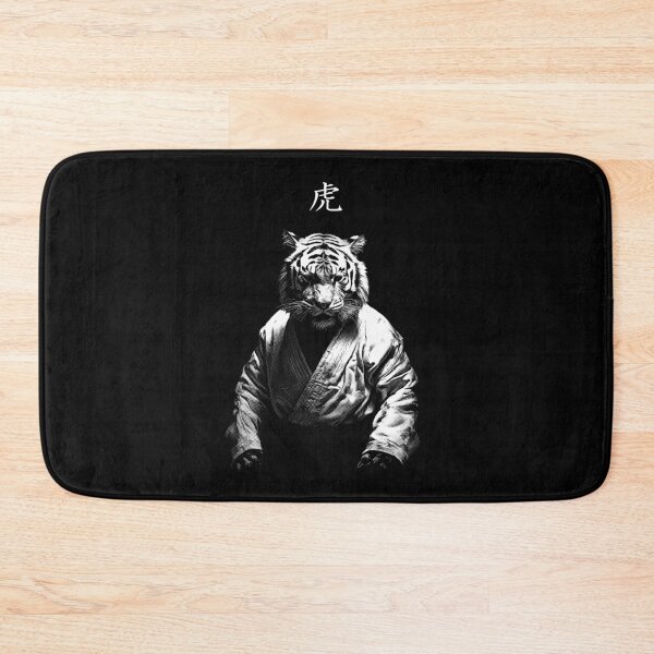 Item preview, Martial Arts Tiger Wearing Kimono Japanese Kanji Traditional Dots Art designed and sold by MadeByRobots.