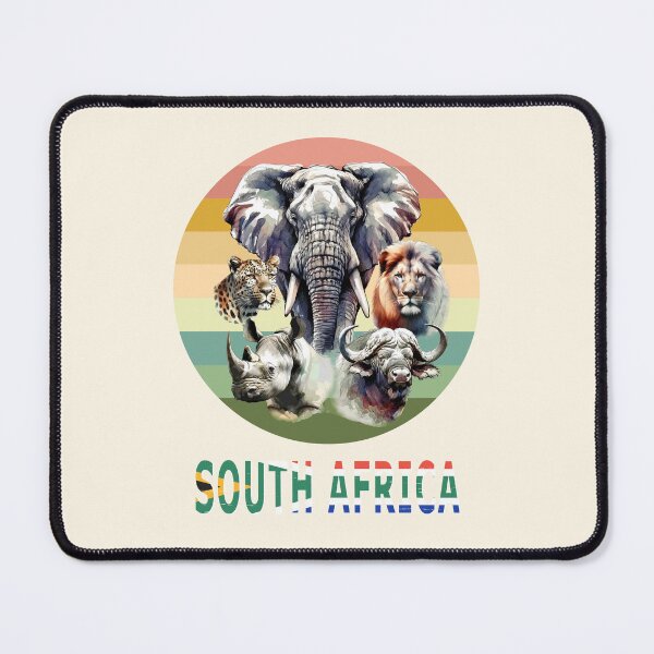 Item preview, South Africa Big 5 Watercolor on Retro Sunset for South Africa Fans designed and sold by Scotch Macaskill.