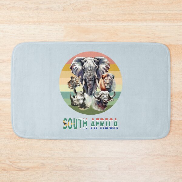 Item preview, South Africa Big 5 Watercolor on Retro Sunset for South Africa Fans designed and sold by Scotch Macaskill.