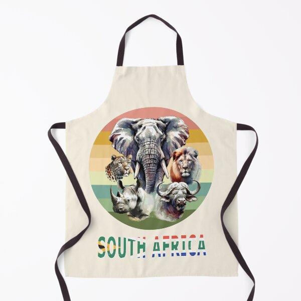 Item preview, South Africa Big 5 Watercolor on Retro Sunset for South Africa Fans designed and sold by Scotch Macaskill.