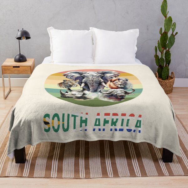 Item preview, South Africa Big 5 Watercolor on Retro Sunset for South Africa Fans designed and sold by Scotch Macaskill.
