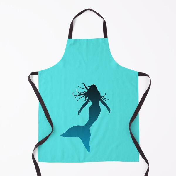 Item preview, Teal Mermaid Silhouette of Mermaid Swimming designed and sold by Beachy.