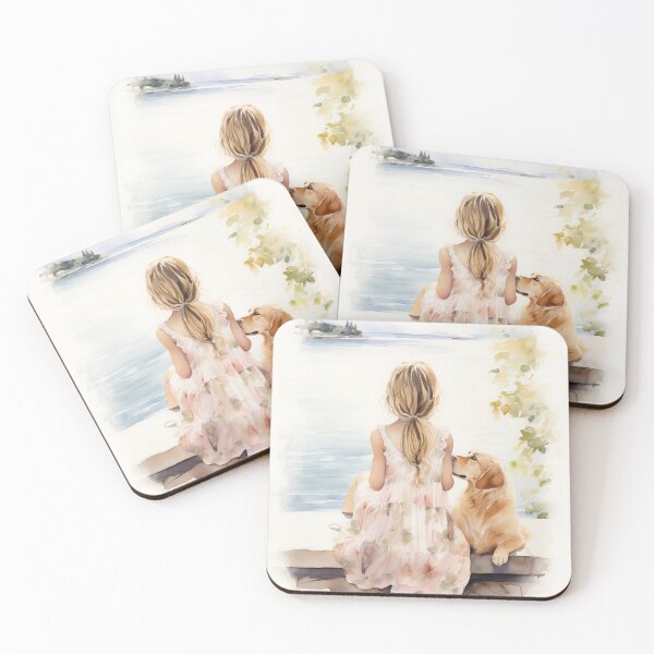 Item preview, Little girl with dog designed and sold by PetsArt.