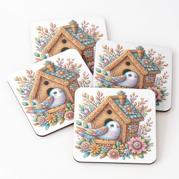 Item preview, wooden birdhouse Easter cute sticker designed and sold by Expressions-Sel.