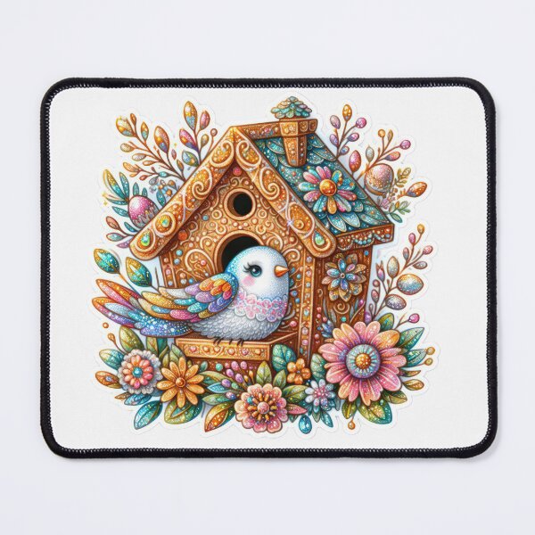 Item preview, wooden birdhouse Easter cute sticker designed and sold by Expressions-Sel.