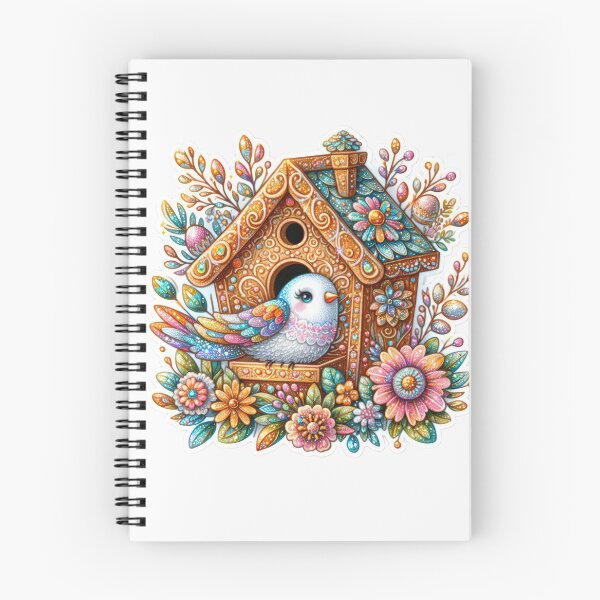 Item preview, wooden birdhouse Easter cute sticker designed and sold by Expressions-Sel.