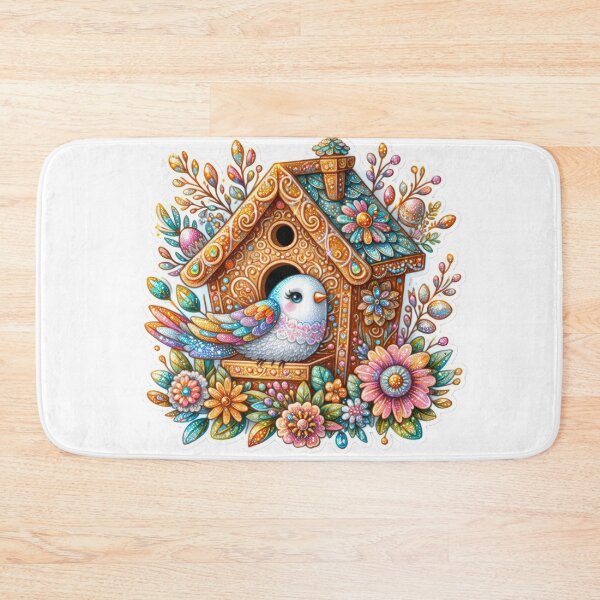 Item preview, wooden birdhouse Easter cute sticker designed and sold by Expressions-Sel.