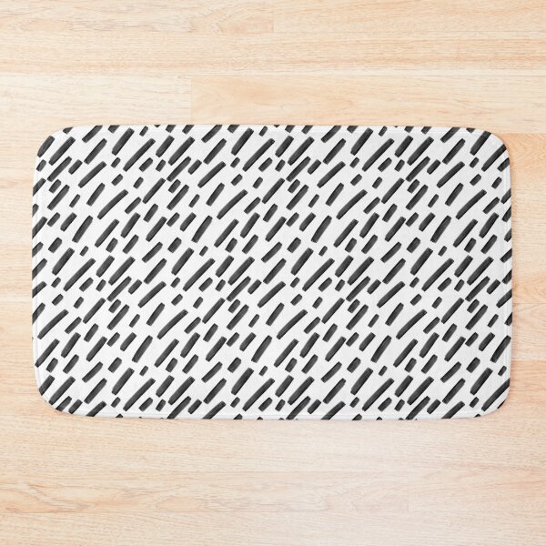 Item preview, White and Black Dashes - Abstract Hand Drawn Textured Paint Diagonal Lines designed and sold by GenAumonier.