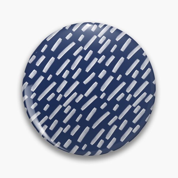 Item preview, Dark Blue and White Dashes - Abstract Hand Drawn Textured Paint Diagonal Lines designed and sold by GenAumonier.