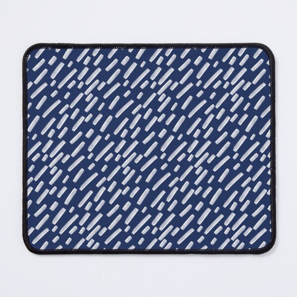 Item preview, Dark Blue and White Dashes - Abstract Hand Drawn Textured Paint Diagonal Lines designed and sold by GenAumonier.
