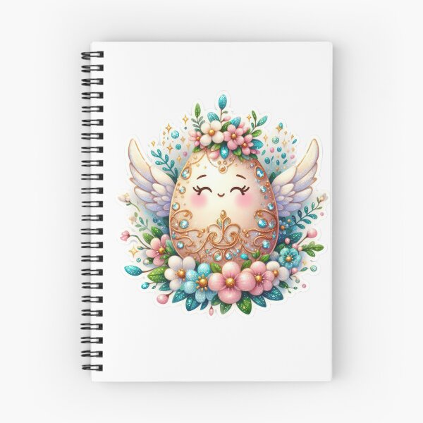 Item preview, easter egg with flowers on head and wings Easter cute sticker designed and sold by Expressions-Sel.