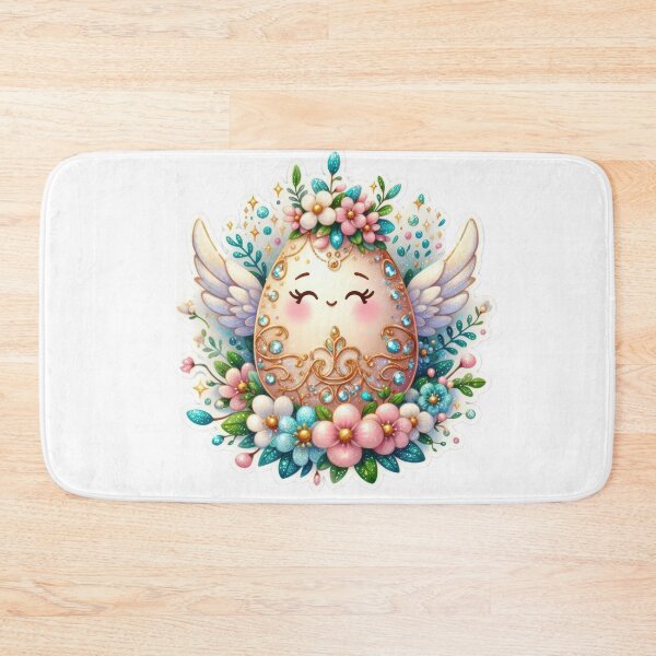 Item preview, easter egg with flowers on head and wings Easter cute sticker designed and sold by Expressions-Sel.