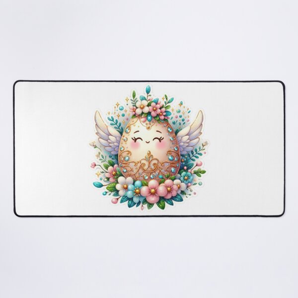 Item preview, easter egg with flowers on head and wings Easter cute sticker designed and sold by Expressions-Sel.